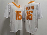 Men's Notre Tennessee Volunteers #16 Morgan Wallen White Stitched Jersey,baseball caps,new era cap wholesale,wholesale hats